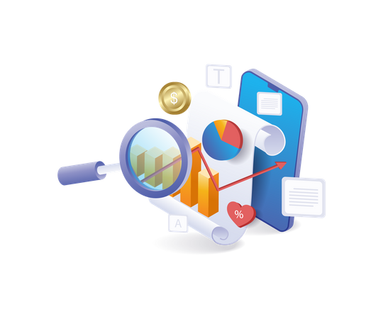 Data analysis business developer  Illustration