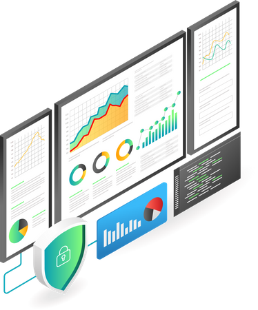 Data analysis dashboard  Illustration