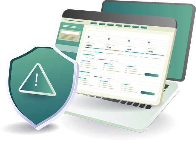 Data Analysis Dashboard for Computer Security  Illustration