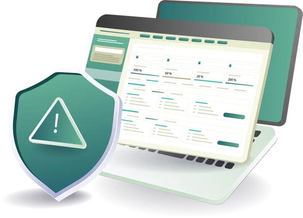 Data Analysis Dashboard for Computer Security  Illustration