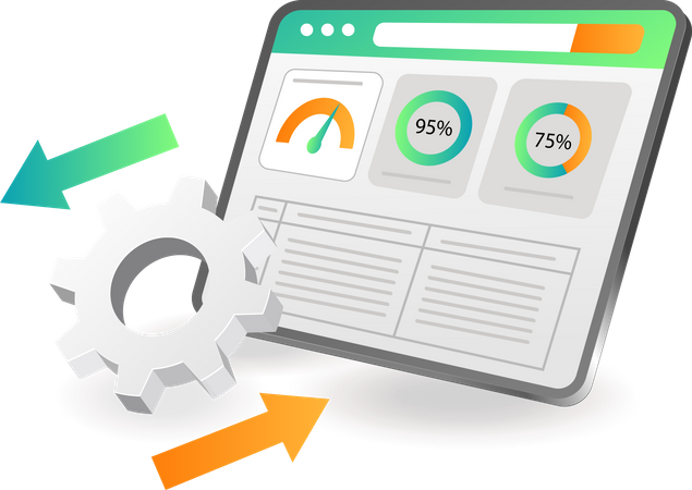 Data analysis dashboard  Illustration