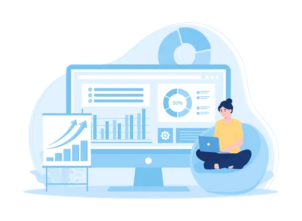 Data Analysis For Businesses  Illustration