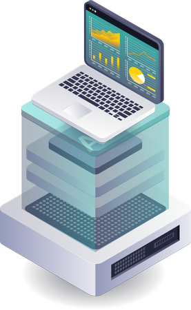 Data Analysis in Computer Server Technology  Illustration