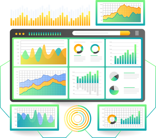 Data analysis monitoring  Illustration