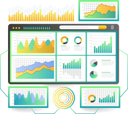 Data analysis monitoring  Illustration