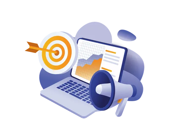 Data analysis of business development targets  Illustration