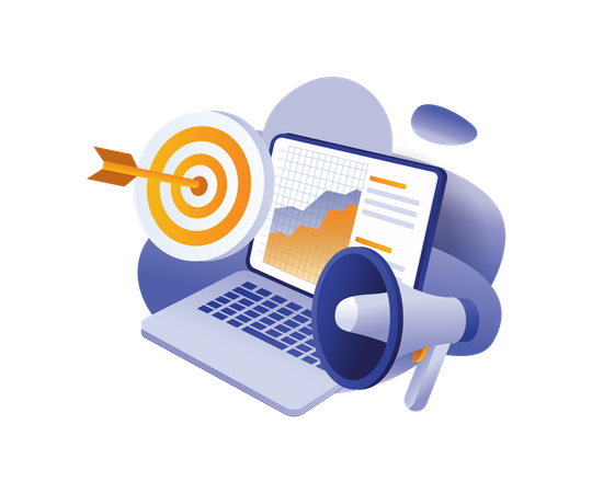 Data analysis of business development targets  일러스트레이션