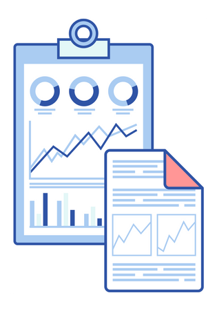 Data analysis research statistics  Illustration