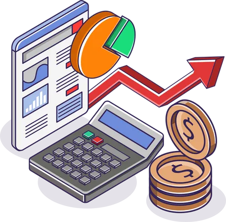 Data Analysis Sheet And Calculation Of Investment Business Income Illustration