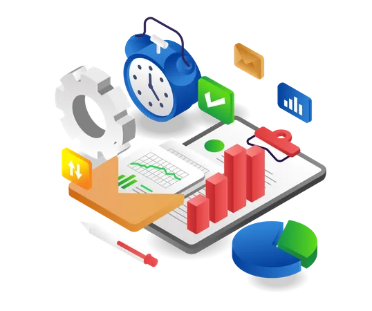 Data analysis time warning  Illustration