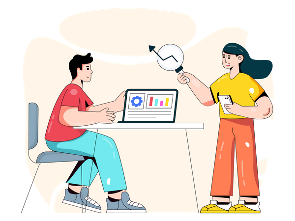 Data analysis using AI  Illustration