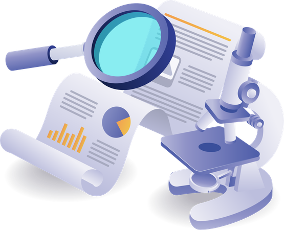 Data analysis with a laboratory microscope  Illustration