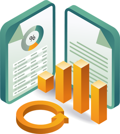 Data analyst and data management  Illustration