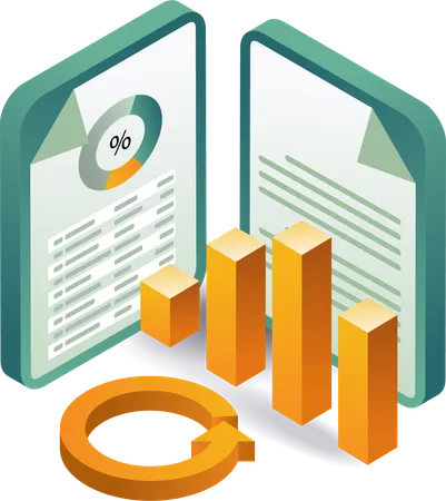 Data analyst and data management  Illustration