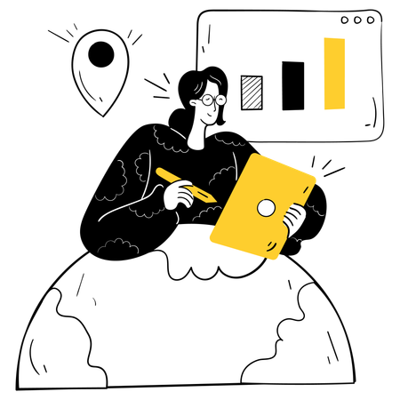 Data Analyst around the OWlrd  Illustration