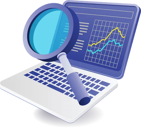 Data analyst computer management  Illustration