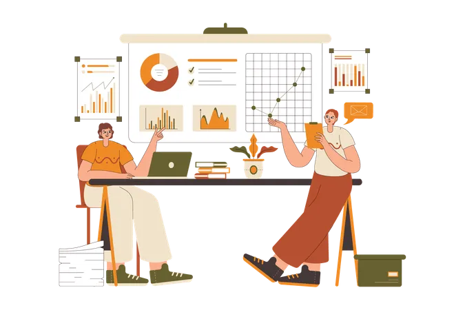 Data Analyst: Discuss with Team  Illustration