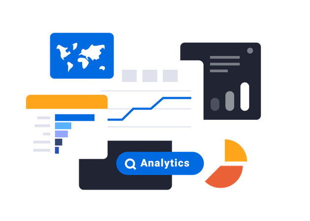 Data analytics dashboard  Illustration