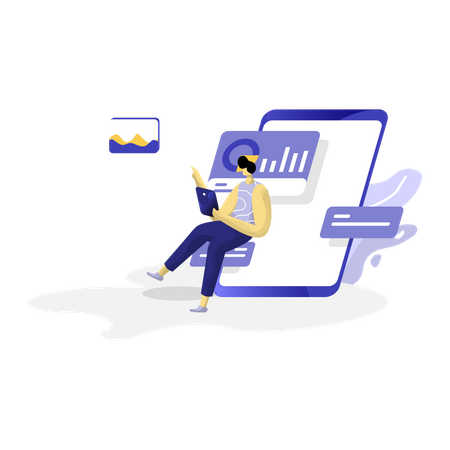 Data and dashboard Management  Illustration