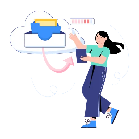 Data Backup Flat Illustration Is Handy And Scalable Illustration