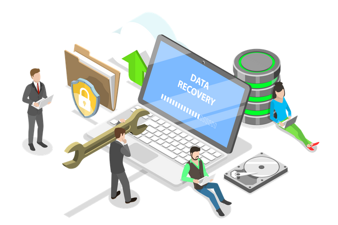 Data backup and protection  Illustration