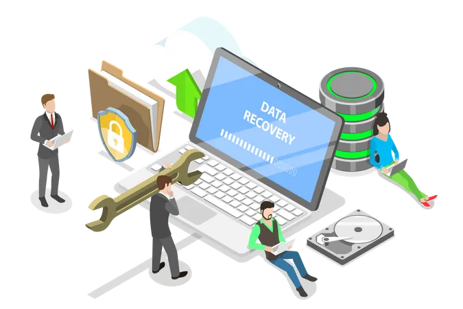 Data backup and protection  Illustration