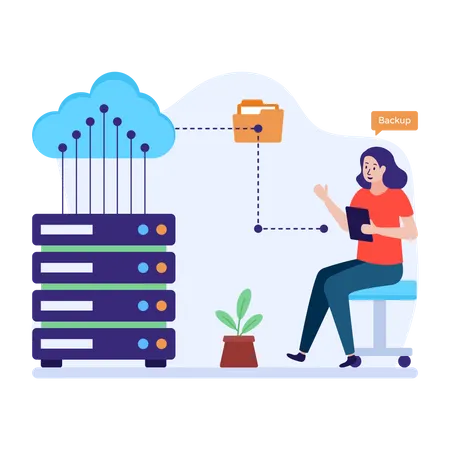 Data backup  Illustration