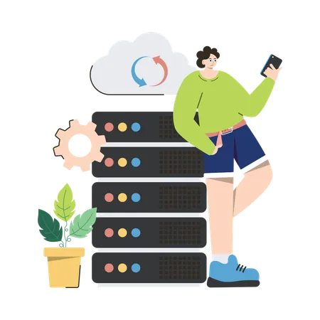 Data Backup  Illustration