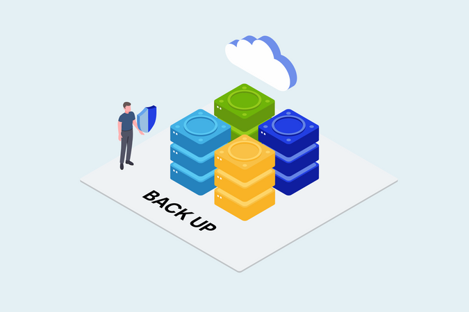 Data Backup  Illustration