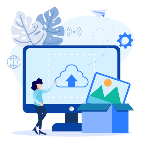 Data backup portal  Illustration