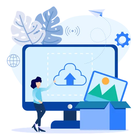 Data backup portal  Illustration