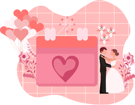 Data do casamento  Ilustração