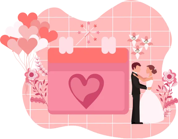 Data do casamento  Ilustração