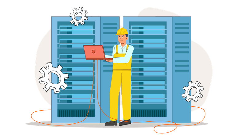 Data Center engineer  Illustration