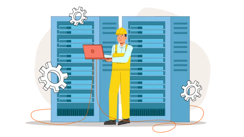 Data Center engineer  Illustration