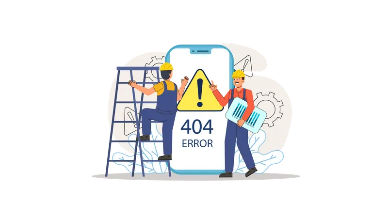 Data center error  Illustration