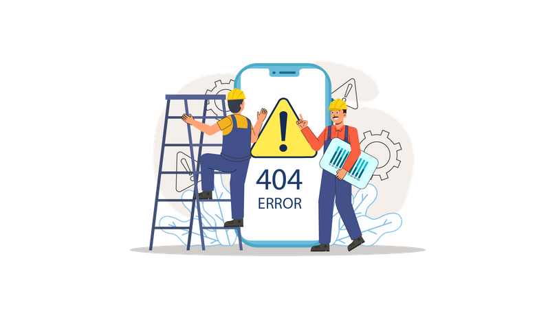 Data center error  Illustration