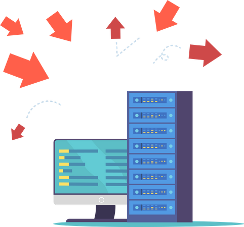 Data center going to get attacked  Illustration