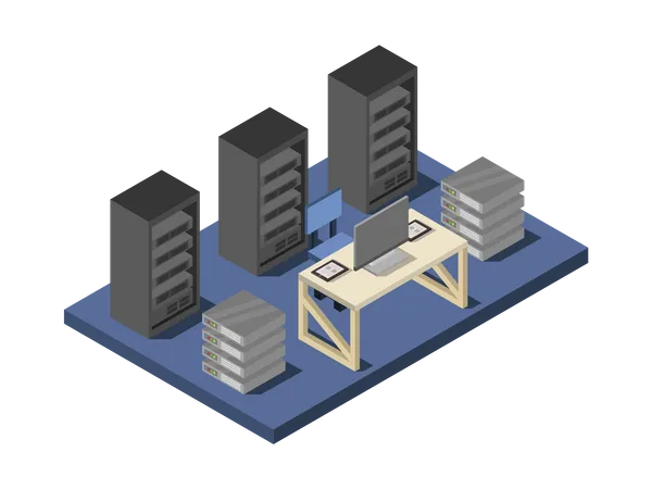 Data Center  Illustration