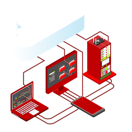 Data Center  일러스트레이션