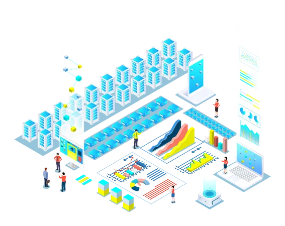 Data center management  Illustration