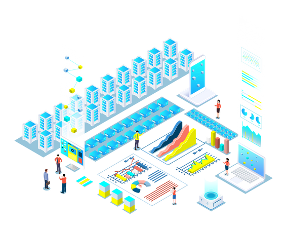 Data center management  Illustration