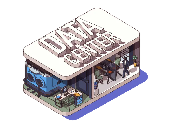 Data Center Office  Illustration