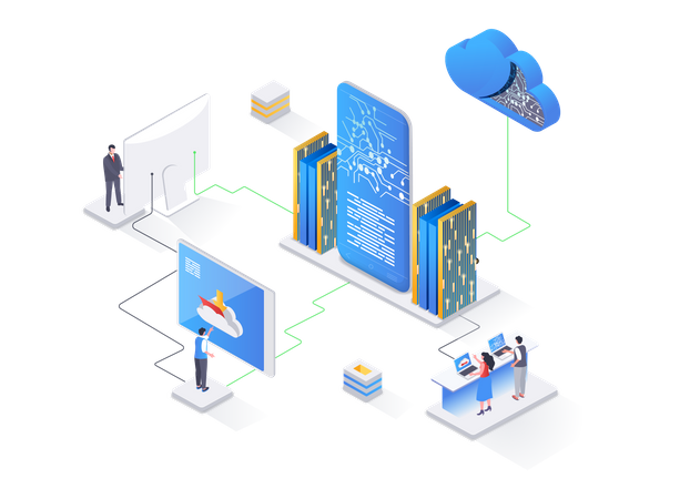 Data center technology  Illustration