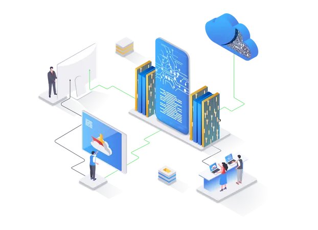 Data center technology  Illustration