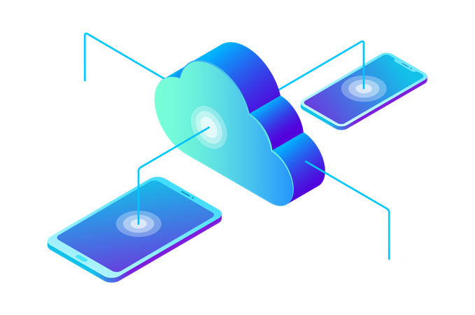 Data Cloud Storage  Illustration