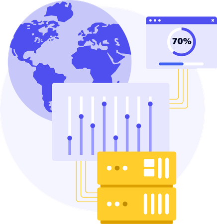 Data Control Center  Illustration