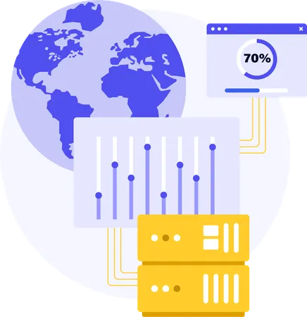 Data Control Center  Illustration