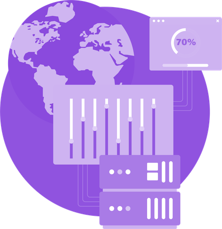 Data Control Center  Illustration