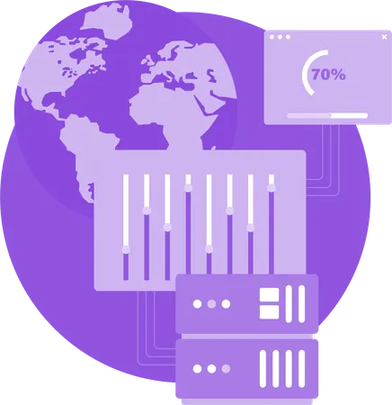 Data Control Center  Illustration